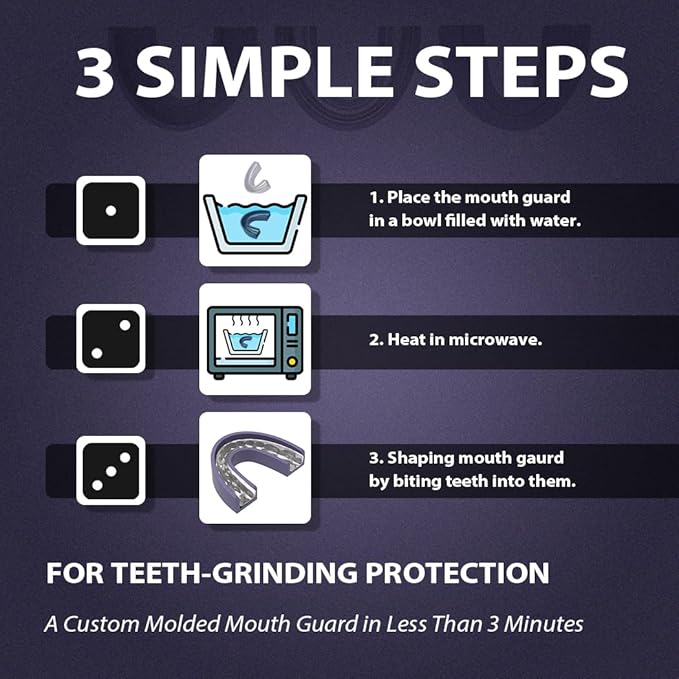 KOHEEL TG Mouth Guard for Teeth Grinding and Clenching, Professional-Fit Night Guard, Stops Bruxism Dental Guard (5 Count)