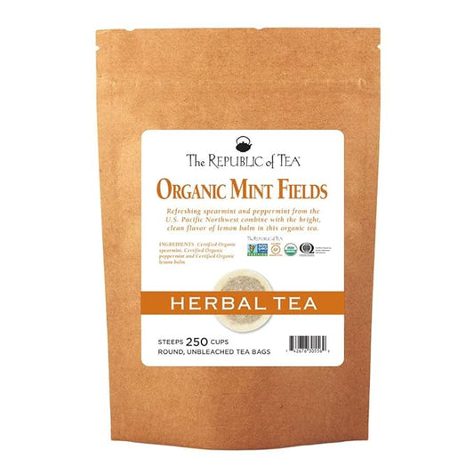 The Republic of Tea – Organic Mint Fields Herbal Tea Bags, Caffeine Free, 250 Servings