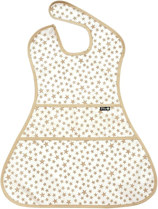 Full Coverage Waterproof Feeding Bib for Toddlers – Extra Long Apron Bib for Mealtime, Self-Feeding, High Chairn