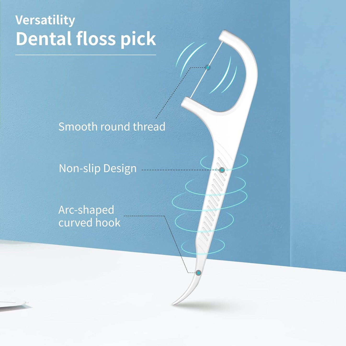 Dental Floss Picks Dispenser-308 Count Professional Cavity Resistant Flossers-LIAMOSS Automatic Pop Up Organiser Case-Intelligent Sealed Storage-Adults Best Dental Care Oral Tools