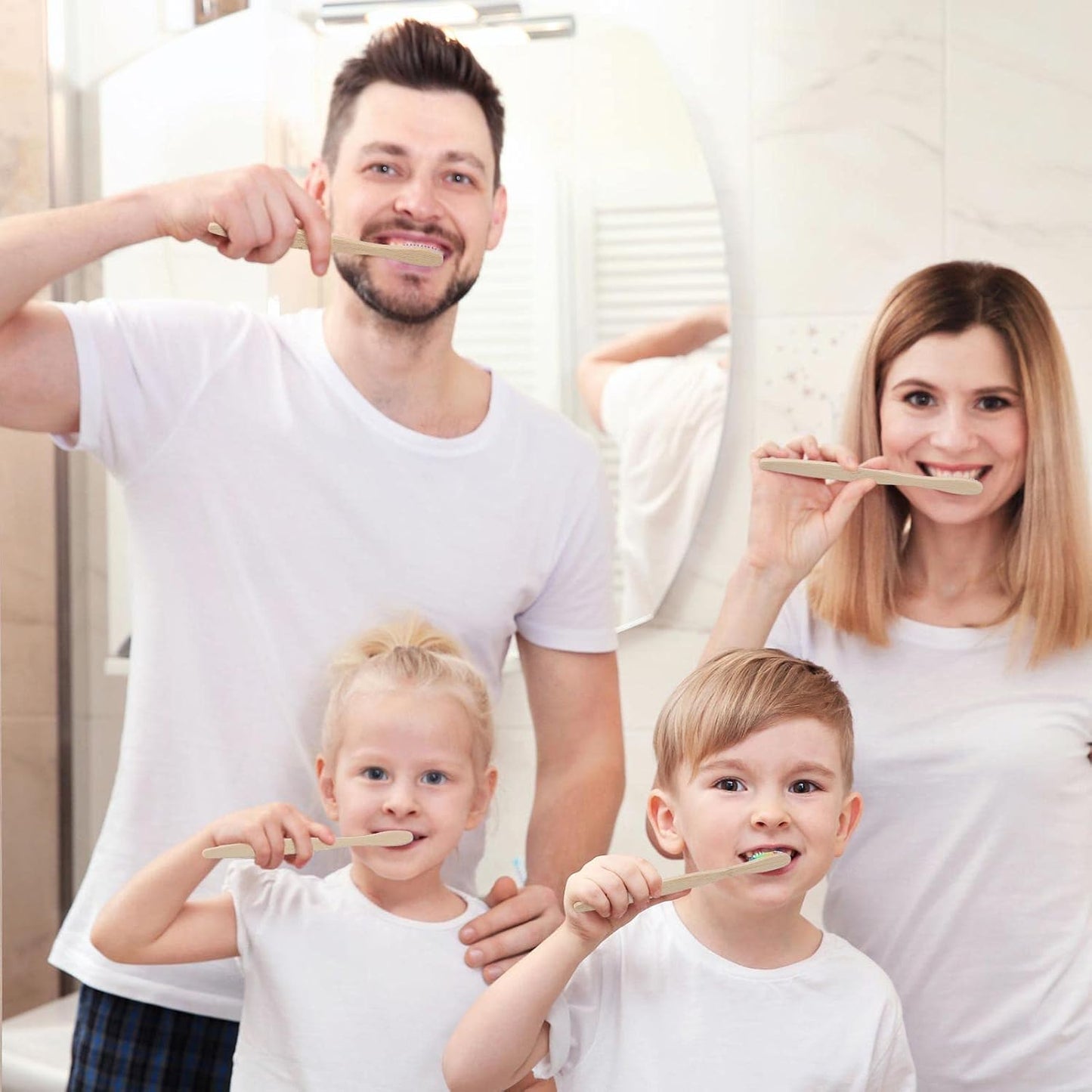 Sieral 120 Pcs Bamboo Toothbrushes Bulk, Soft Bristle Toothbrush for Adults, Natural Wooden Toothbrushes, Vegan Organic Bamboo Travel Tooth Brush, Individually Wrapped, 7 Inch 12 Color