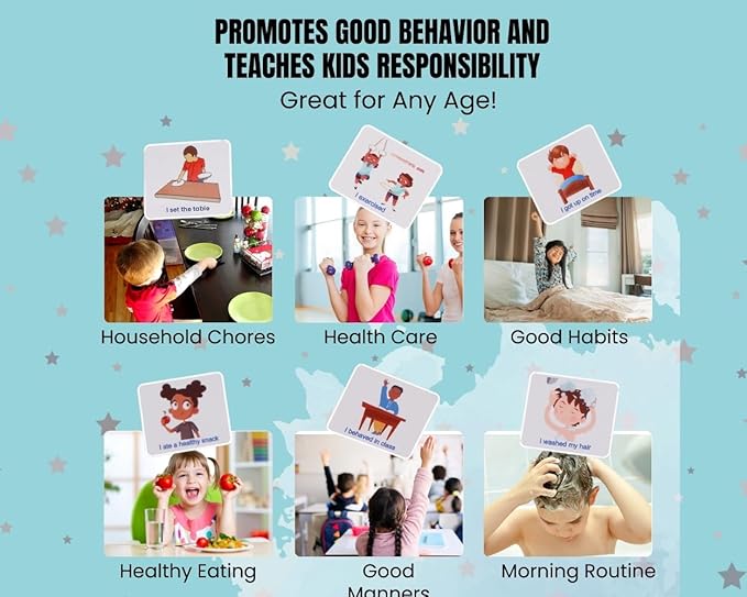 Thought-Spot Reward Chart for Kids Chore and Behavior Chart 41 Task Pieces 32 Behavior Pieces and 80 Reward Pieces Chart for Kid's Behavior Responsibility Chart for Kids