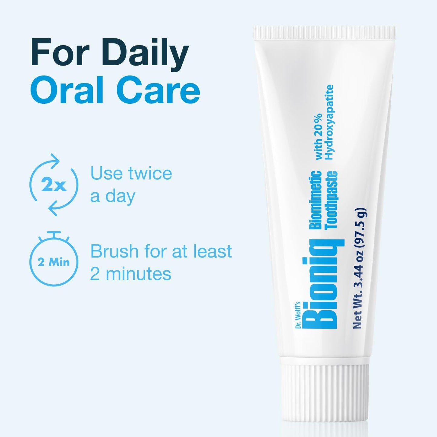 Bioniq Classic Biomimetic Toothpaste with 20 Percent Hydroxyapatite I Clinically Tested I 3.44 Oz
