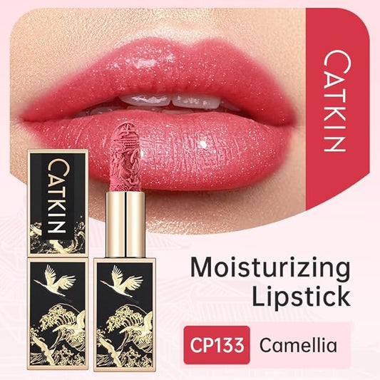 Catkin Lipstick Gift Set for Women, Full Coverage Shimmer Glow Finish, Long Lasting Weightless with Hydrating Creamy Texture 0.13 oz x 3pcs