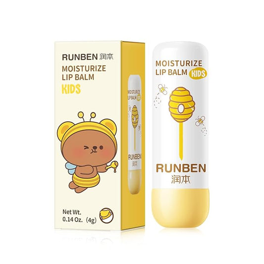 RUNBEN Kids Lip Balm Moisturizing Baby Lip Balm Gentle & Safe Lip Care for Toddler Chapped Lips, Birthday Christmas Gift for Family (0.14 oz)