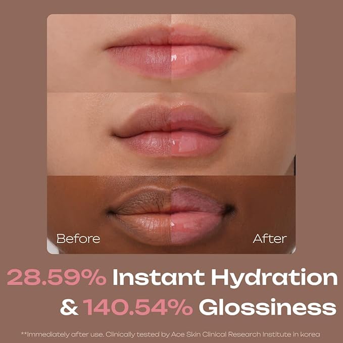 PDRN Tinted Lip Serum – High Gloss Ultra Hydrating Natural Glow, Non-Sticky Volumizing Color Glaze with Long-Lasting Shine, Nourishing Moisturizing Repair for Chapped Lips (0.34 oz) (bikini)