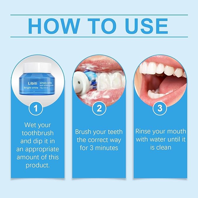 Teeth Whitening Powder Toothpaste-No Sensitivity-Removes Teeth Stains, Suitable for Tea Stains, Coffee Stains, Tobacco Stain Caused by Smoking