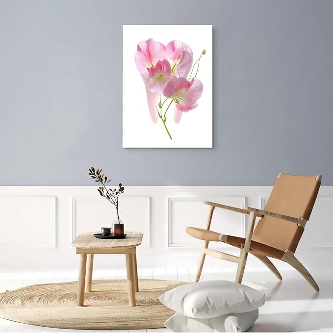 SchindlerBang Dental Clinic Office Decor,Flower Tooth Painting,Calming Artwork for Reception Desks,Treatment Areas,or Home Offices 16x24inch Ready to Hang