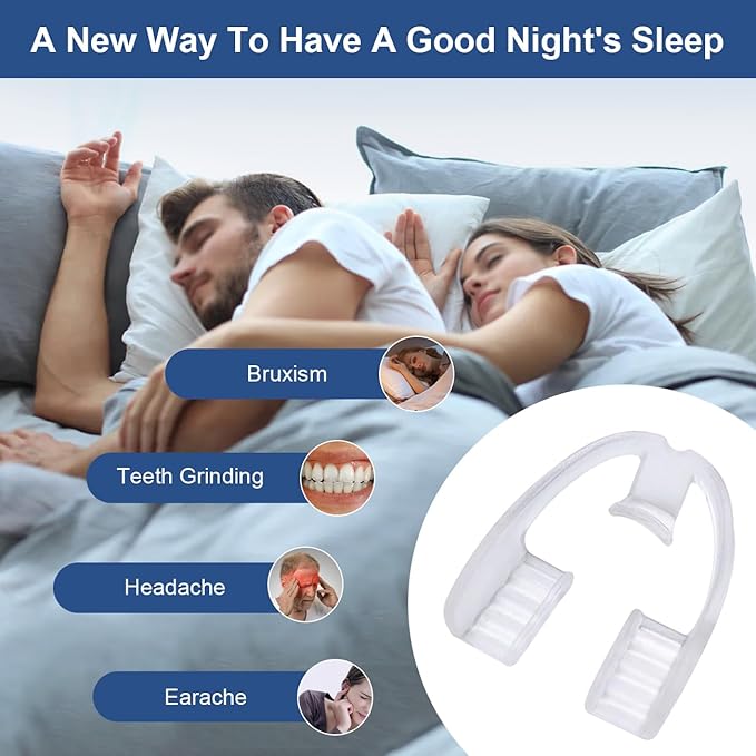 Teeth Grinding Night Guards Teeth Cushion Mouth Guard Protection Braces Anti-Grinding Braces Teeth Protector Sleep Teeth Grinder for Adults and Children (10 Pack)