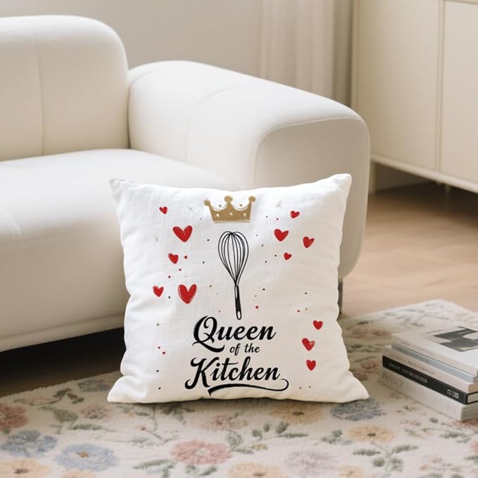 Cirzone Chef Gifts for Women -18x18Inch Throw Pillow Cover Funny Chef Gifts with Gift Box Perfect Birthday Cooking Enthusiasts Gifts for Home Sofa Decor