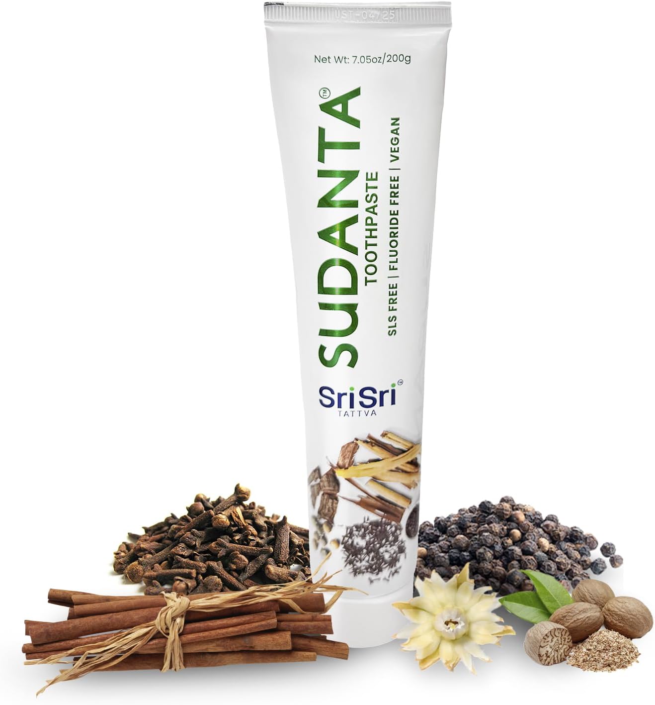 Sudanta 200g Herbal Fluoride-Free, Paraben-Free, Vegan, Natural Toothpaste with Ayurvedic Herbs