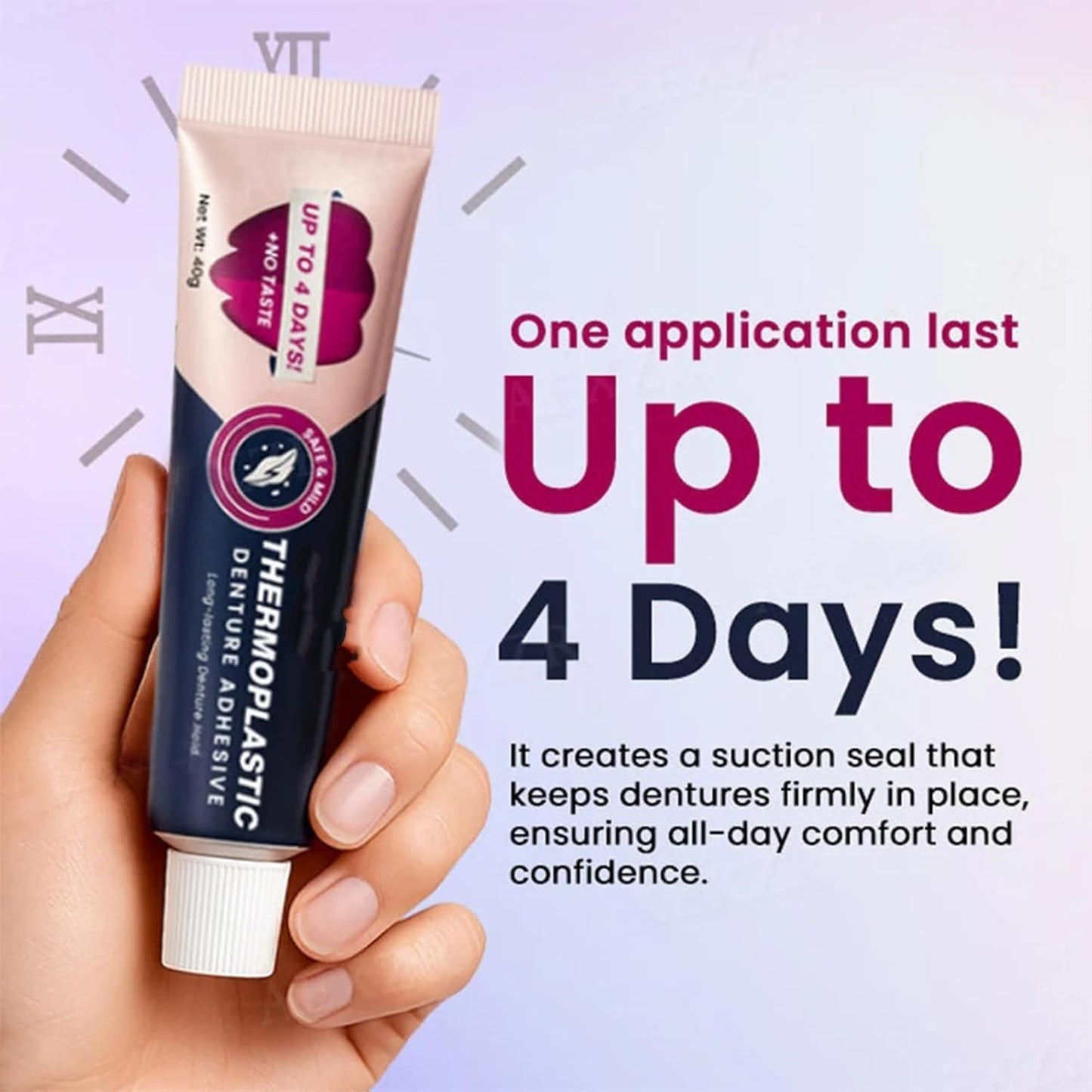 Thermoplastic Denture Adhesive,Lasts for 4 Days Give a Brush (2)