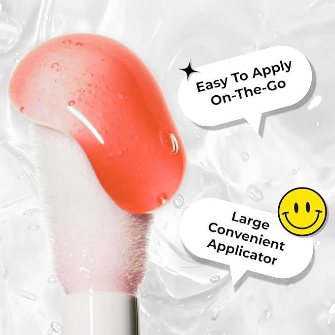 Lamel Hydrating Lip Oil LET`S GLAZE - Hydrating Lip Gloss Flavoring - Fat Oil Lip Gloss - Plumping & Glossy Balm - №402 Strawberry Jam