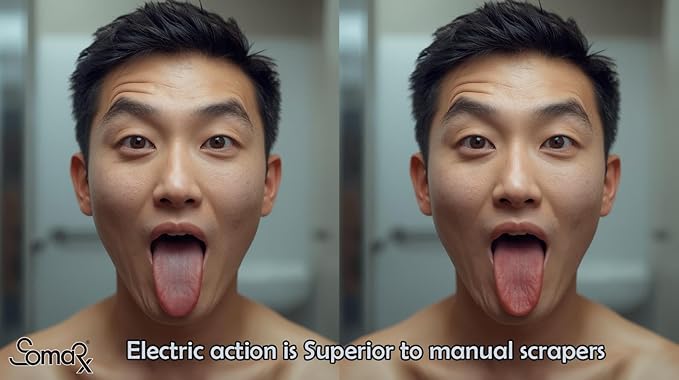 Tongue Cleaner Scraper Replacement Toothbrush Replacement Heads Compatible with Oral B Braun, 1 Pcs Brush Heads Compatible with Oral B Replacement Heads Refill 7000/Pro 1000/9600/500/3000/8000