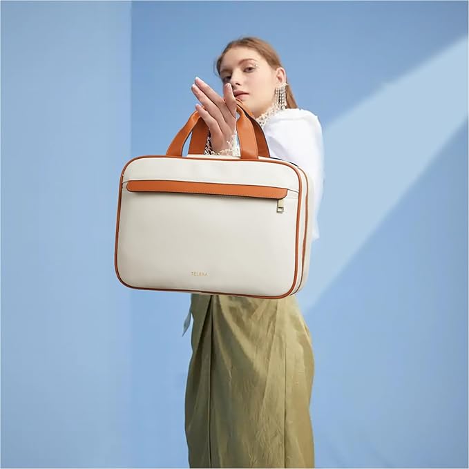 Telena Travel Toiletry Bag for Women with Hanging Hook, Water-resistant Cosmetic Bag Travel Organizer for Accessories, Toiletries, Shampoo