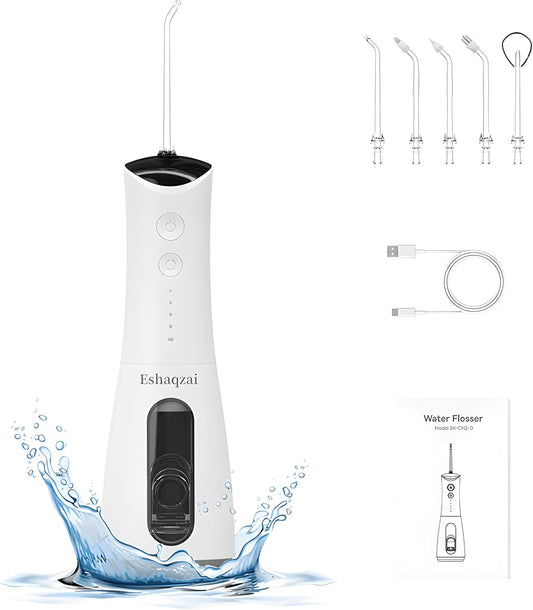 Water Flosser for Adults – Cordless, Waterproof Dental Flosser for Teeth & Gums, Rechargeable Oral Irrigator with 300ml/10oz Water Tank for Plaque Removal & Gum Care