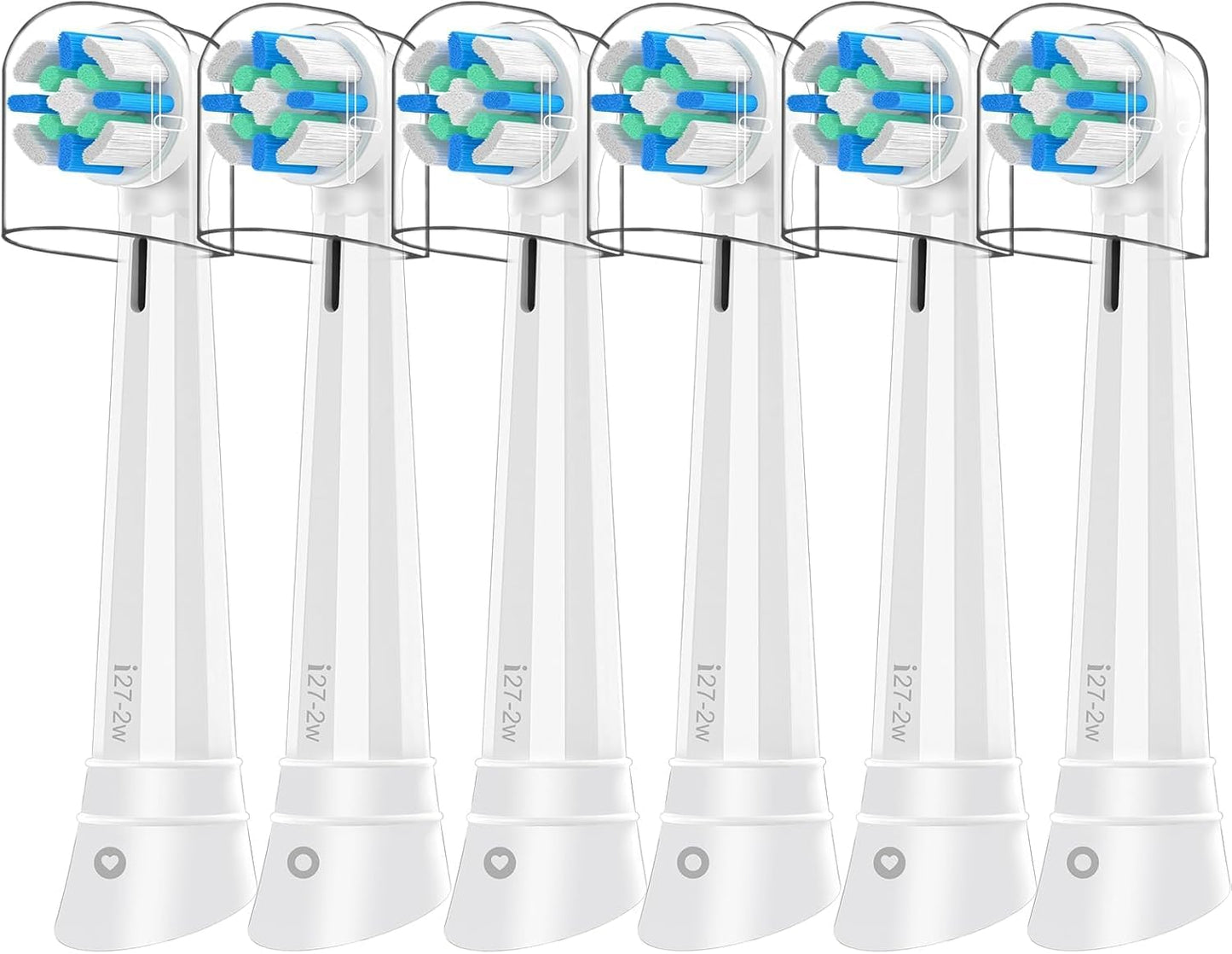 6 pcs iO Replacement Heads Compatible with Oral B iO,iO Series Electric Toothbrush Heads Compatible with Oral B iO 2/3/4/5/6/7/8/9/10,Medium Bristles for Effective Plaque Removal(White)