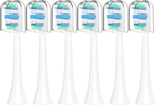 Electric Toothbrush Heads for Philips Sonicare Replacement Heads C1,C2,G2,4100,W,Replacement Brush Head Compatible with Phillips Sonicare Electric Toothbrushes C2,C1,G2,for Sonic Care Brush,6 Pcs