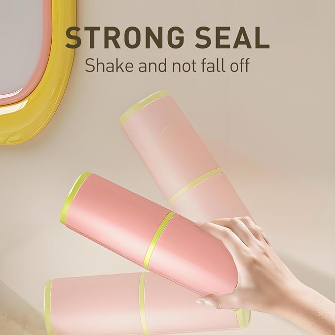 Toothbrush Cup with Cover – Leak-Proof Seal, Large Capacity for Electric Toothbrushes, Detachable 2-in-1 Design | Portable for Travel, Home & Office | Ideal for Travelers, Families, Students (Blue)