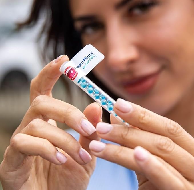 PaperMints CoolCaps - Instant Fresh Breath Mints Sugar-Free, 3 x Tubes of 18 capsules. Extreme Bad Breath Treatment for Adults