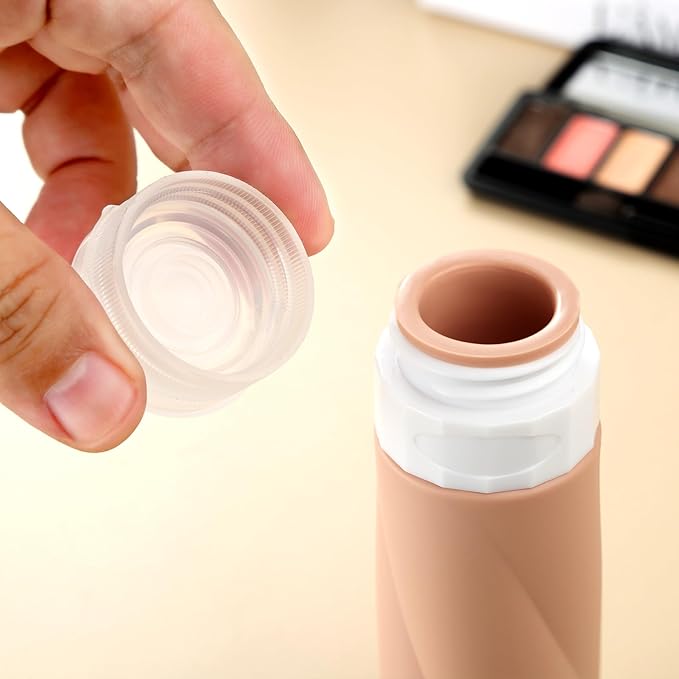 Gemice Travel Bottles for Toiletries, 3oz Tsa Approved Travel Size Containers BPA Free Leak Proof Travel Tubes Refillable Liquid Travel Accessories with Clear Toiletry Bag (4 Pack)