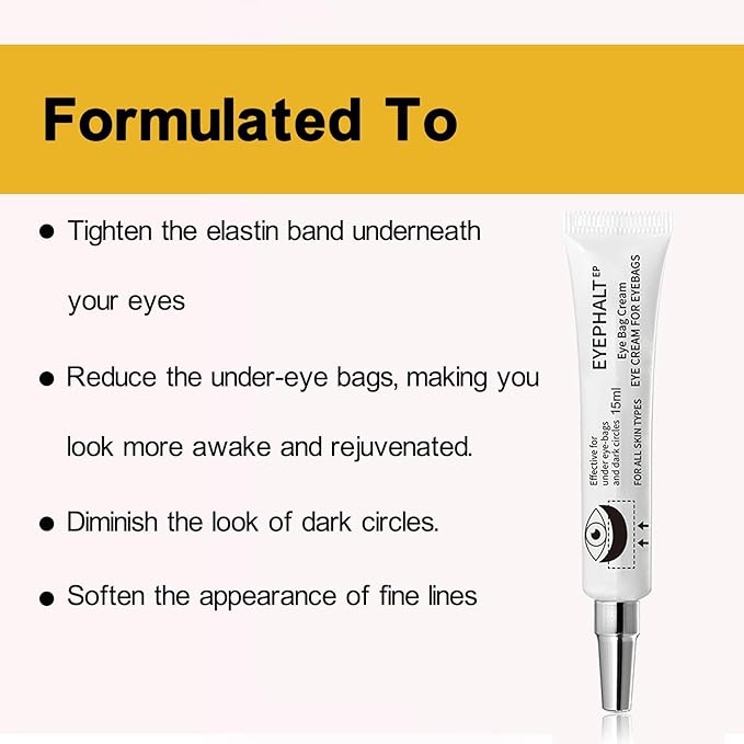 Caffeine Eye Cream for Dark Circles,Under Eye Cream for Puffiness and Bags,Eye Cream Anti Aging for Men Women Reduce Wrinkles Fine Lines, Suitable for All Skin Types 0.5 fl.oz