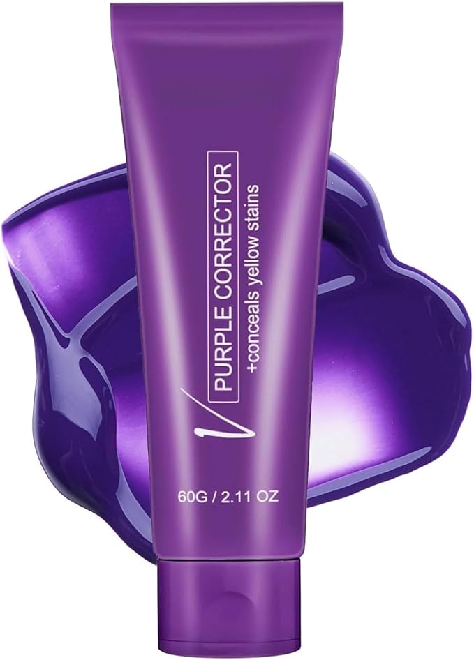 Color Corrector Purple Toothpaste for Teeth Whitening, Fresh Breath, Remineralizing, Xylitol Toothpaste, Enamel-Safe, Fluoride & Plastic Free, 2.11 Oz/60G