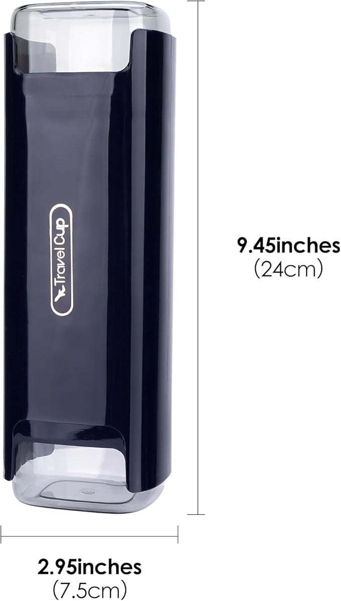 3 Pack Portable Travel Toothbrush Case, Toothpaste Case with Split Mouthwash Cup, Travel Toothbrush Cup Case for Travel, Business, Home, Camping