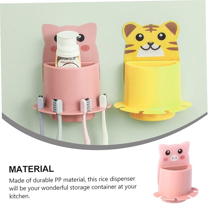 Wall-Mounted Bathroom Toothbrush Holder Rack Suction Adhesive Storage Bracket for Compact Wall Storage Easy-Install Bathroom Wall Rack Organizer