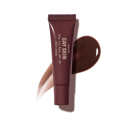 Cay Skin Isle Lip Balm SPF 30 – High Shine, Hydrating + Sheer Lip Gloss in Vanilla Brown Sugar Flavor – Formulated with Natural Ingredients for All Skin Tones – Cocoa Cabana, 0.35 oz
