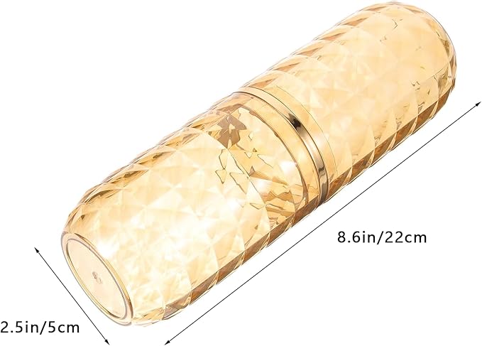 Toothbrush Holders with Cover, Portable Travel Toothbrush Case with lid, Toothbrush Container for Bathroom Countertop Organizer (Amber)