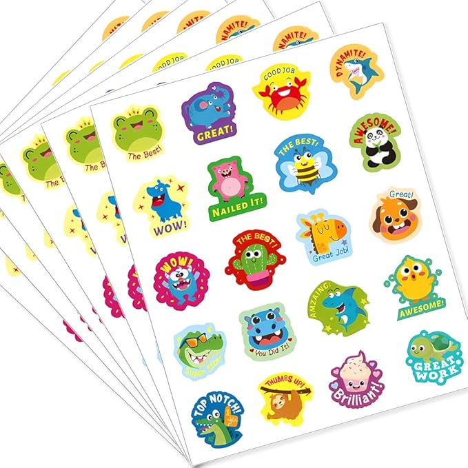 120 Pieces Teacher Stickers for Grading, Reward and Good Job Stickers for Students and Kids(3, 120)