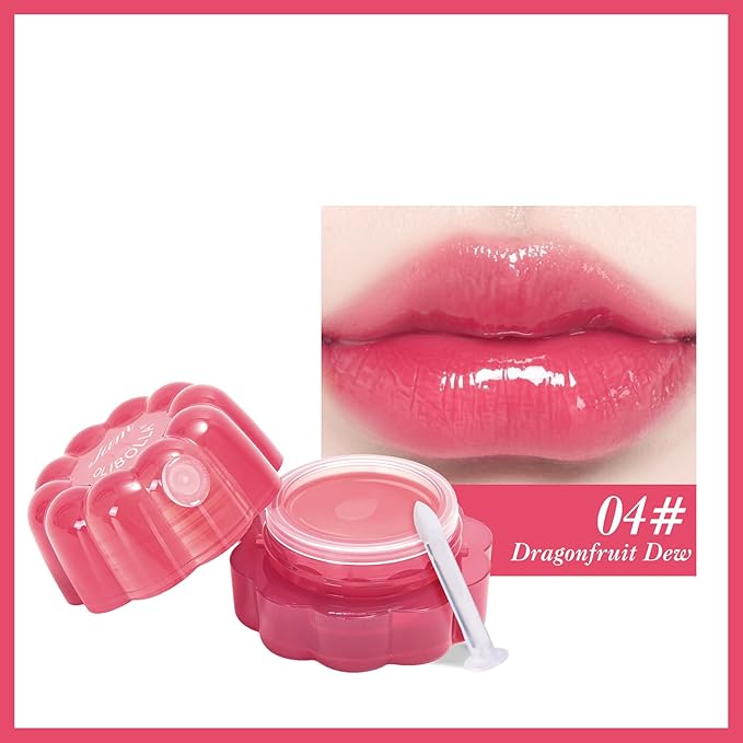 Lip Jam Pudding Pot - Multi-Use for Lips & Cheeks, Plumping & Non-Sticky Lip Gloss, Glossy Finish, All-Day Wear, Non-Drying & Blendable Formula, Natural Lip Tint and Cream Blush (0.12 fl.oz)