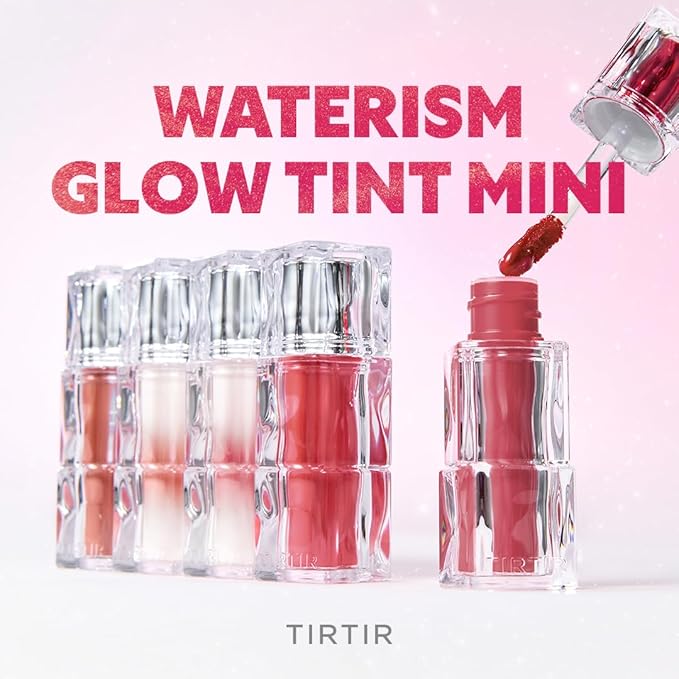 TIRTIR [*Mini Size Waterism Tinted Lip Gloss #13 Likely, 0.06 Fl Oz – Kiss Ready Lipgloss, 12H Long Lasting Non Sticky Natural Tinted Glow Korean Multiuse Cheek and Lip Tint for Women gift