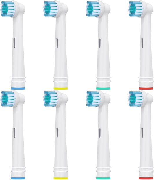 Toothbrush Replacement Heads Refills for Oral B - Precision Clean Brush Head for Gentle & Effective Cleaning and Optimal Dental Care, by DeBizz (8)