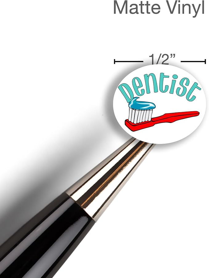 Dentist Appointment Planner Sticker / 54 Fun Vinyl Stickers (1/2”) / Teeth Clean Braces/Health Wellness Essential Productivity Life/Bujo Bullet Journaling/Todo Reminder (Matte Vinyl, 3 Sheets)