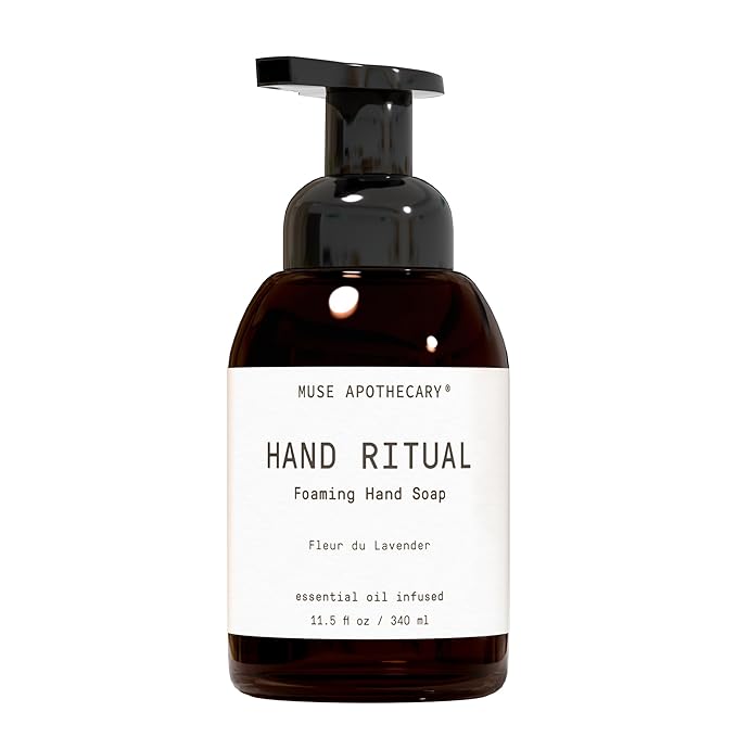 Muse Apothecary Hand Ritual - Aromatic and Nourishing Foaming Hand Soap, Infused with Natural Aromatherapy Essential Oils - USDA Certified Biobased - 11.5 oz, Fleur du Lavender