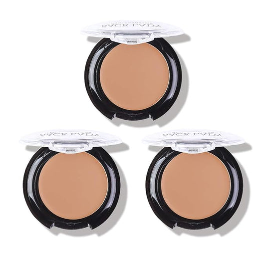 3 Pack Full Coverage Concealer Cream Makeup, Waterproof Matte Smooth Concealer Corrector Long Wearing for Dark Spot Under Eye Circles Cover (3×5g/0.18Oz, #52 Warm Natural)