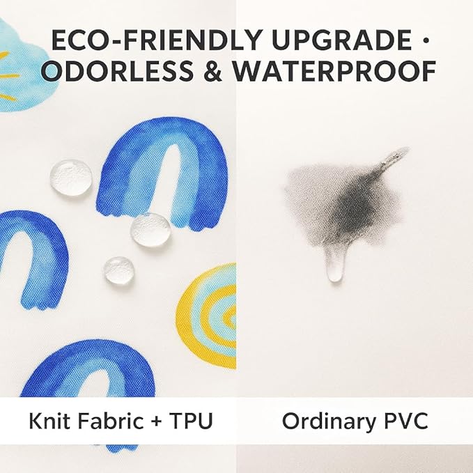 Waterproof Wet Dry Bag, Reusable Diaper Pouch with Zipper, Machine Washable Travel Organizer for Beach, Daycare, Kids, Dinosaur Pattern (Rainbow)