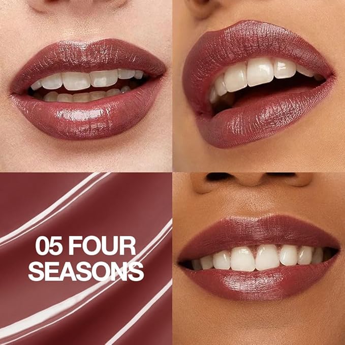 2Pcs Tinted Lip Balm Moisturizing Lipstick – Warm Orange Brown & Deep Rose Color Bean Paste Sheer Hydrating Lip Color for Dry Lips Nourishing Lip Balm for All Women with a Subtle Natural Scent