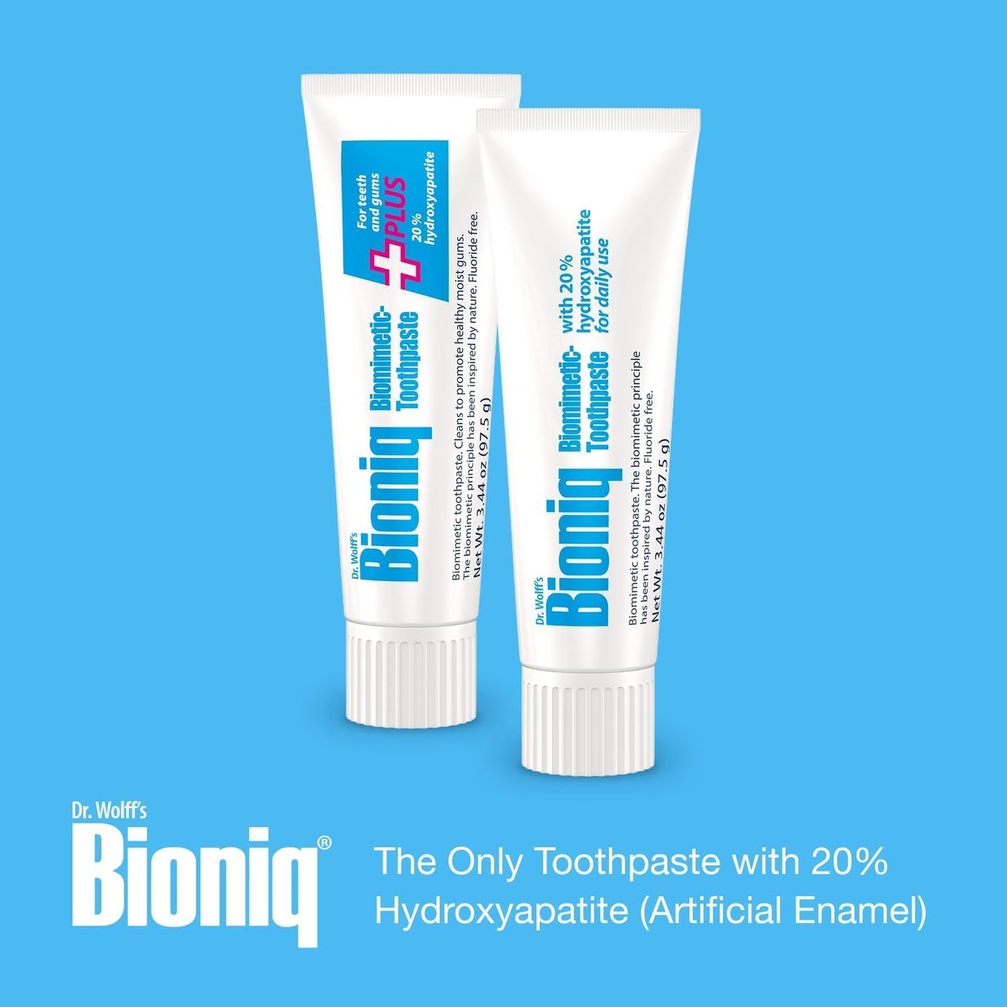 Bioniq Classic Biomimetic Toothpaste with 20 Percent Hydroxyapatite for Daily Use, 3.44 Ounce (Pack of 3)