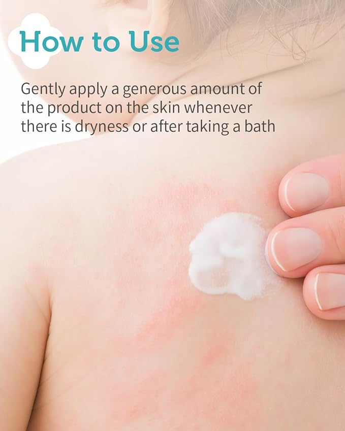 GOONGBE Kids' Barrier Cream - Korean Kids Daily Intensive Moisturizing Cream for Face and Body - Improves Skin Barrier & Soothing Rough Skin with Cica and Panthenol - Allergen Free Scent, 6.08 oz.