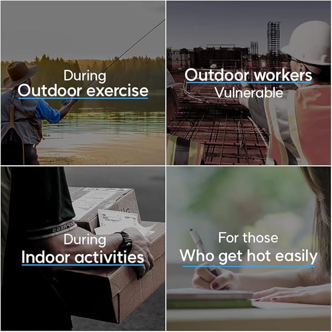 MPAC+ Neck Cooler Icering | Cooling Neck Wrap - Personal Air Conditioner with Gel Ice Pack for Outdoor Activities, Hot Weather Relief, Summer, Freeze Below 64F (Basic, Blue)