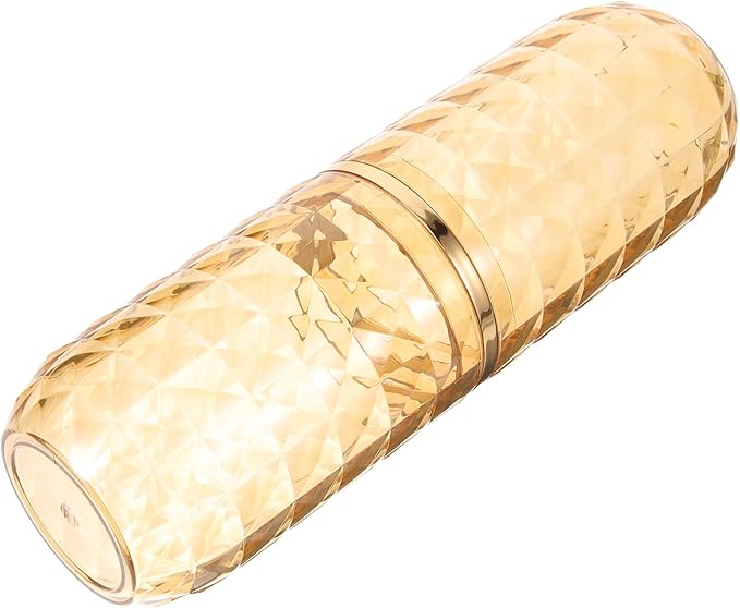 Toothbrush Holders with Cover, Portable Travel Toothbrush Case with lid, Toothbrush Container for Bathroom Countertop Organizer (Amber)