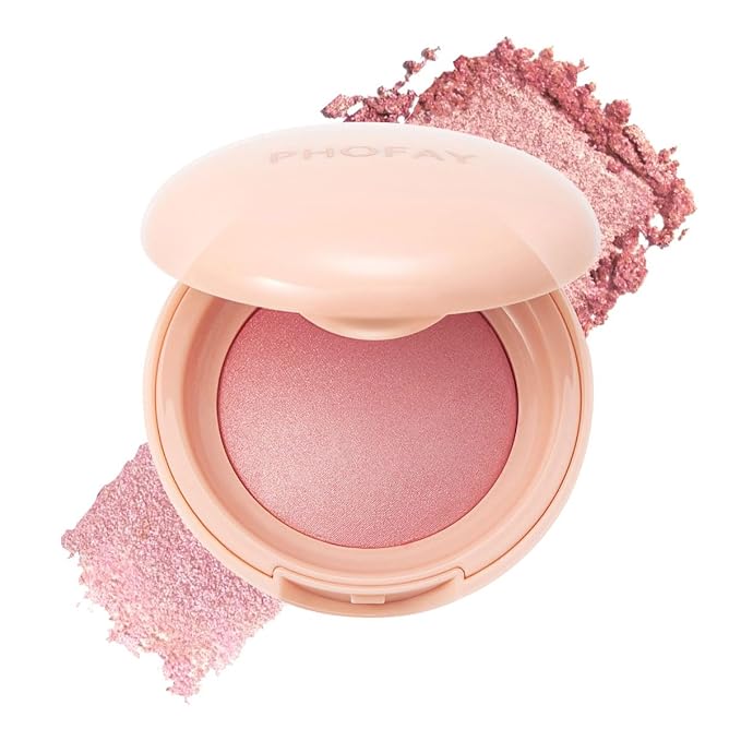 PHOFAY Luminous Blush Powder-Multi-Use Formula, Ultra-Fine & Smooth, Longer-Lasting Wear with Natural Luminous Glow (06#)