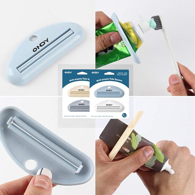 4 Pack Toothpaste Squeezers, Tube Squeezer for Toothpaste, Hand Cream, Polygel Tubes, Paint Tubes, Cosmetics