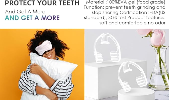 Teeth Grinding Night Guards Teeth Cushion Mouth Guard Protection Braces Anti-Grinding Braces Teeth Protector Sleep Teeth Grinder for Adults and Children (10 Pack)