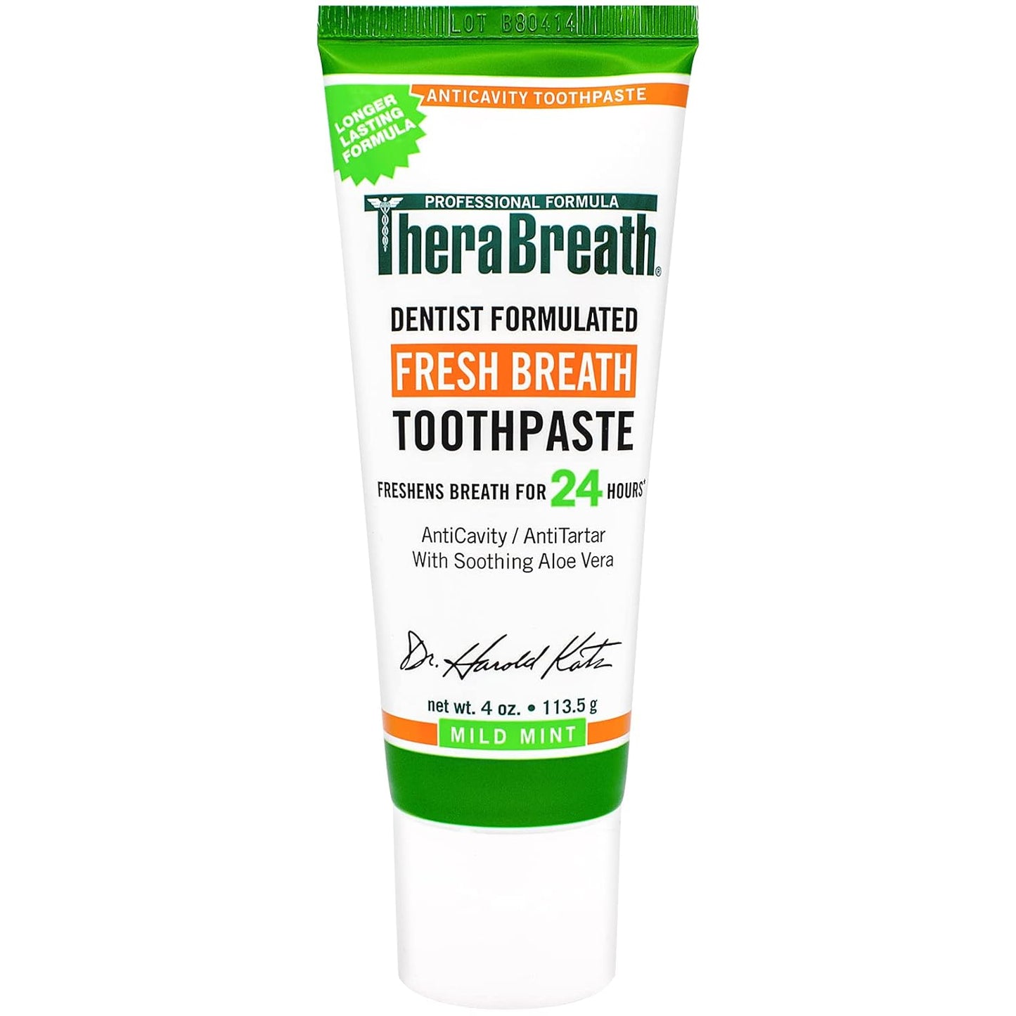 TheraBreath Dry Mouth Oral Rinse, Tingling Mint, Dentist Formulated, 16 Fl Oz (2-Pack) & Fresh Breath Dentist Formulated 24-Hour Toothpaste, Mild Mint, 4 Ounce (Pack of 2)