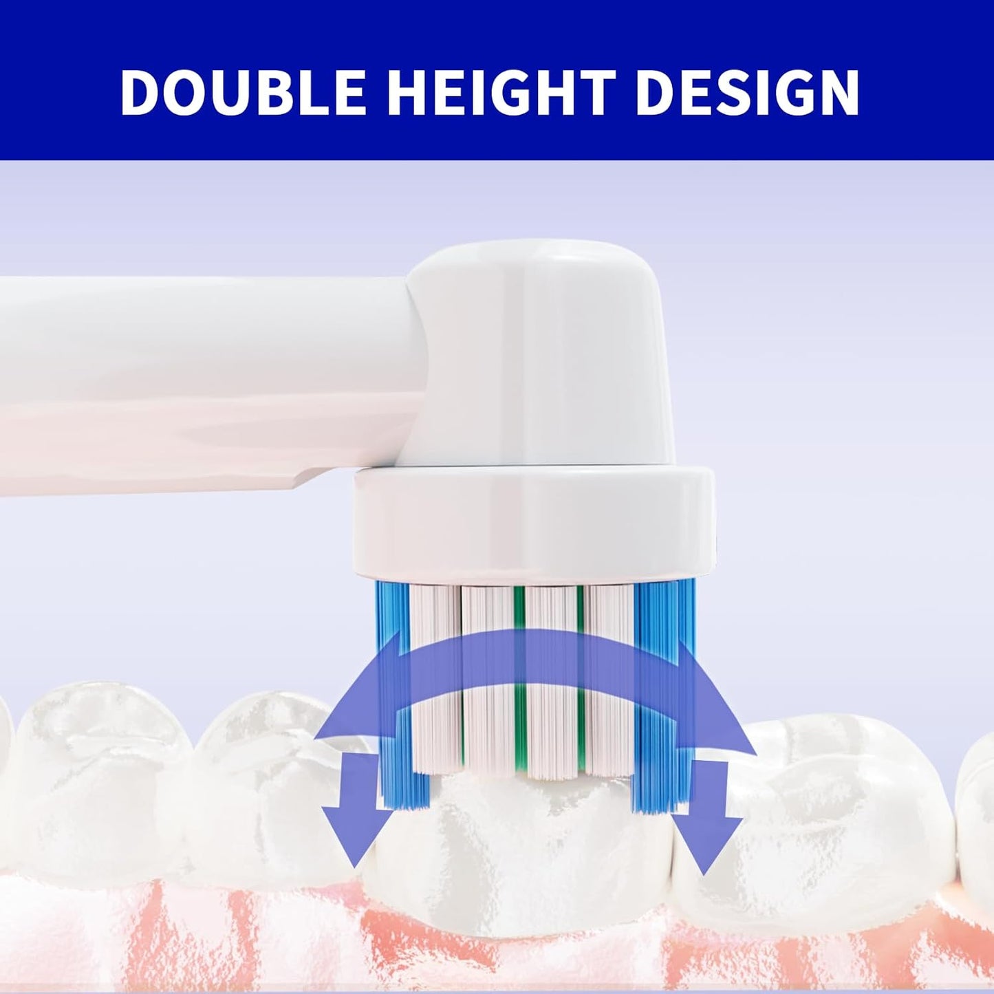 16 Pack Replacement Heads Compatible with Oral B Braun Electric Toothbrush Pro 1000/9000/ 5000/3000/8000