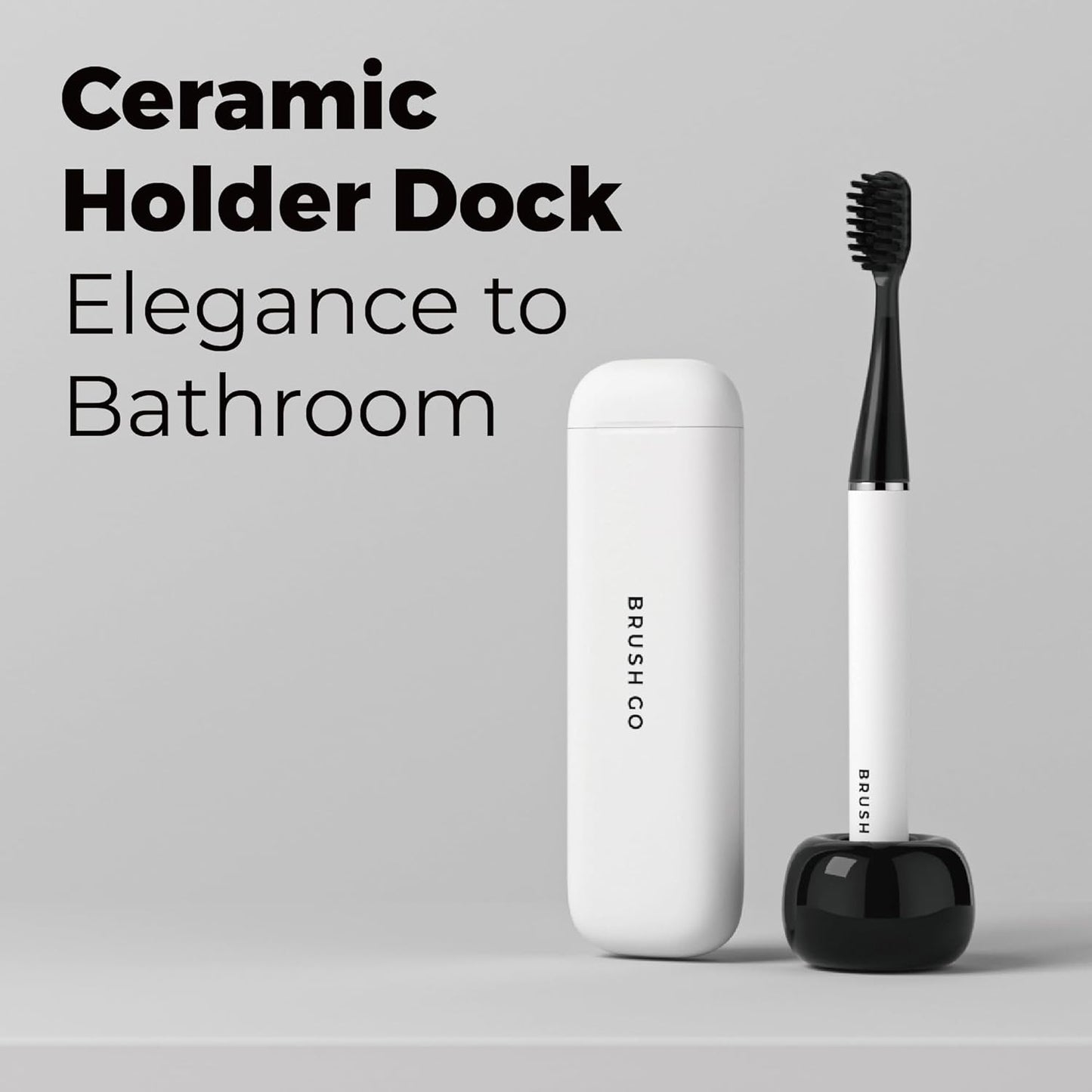 MIPOW Slim Pro i4 Electric Toothbrush Rechargeable Smart Ultra Sonic 3 Modes Magnetic Travel Case &Ceramic Dock, 60Day Long Battery Soft Bristles 2Heads IPX7 Waterproof,Color-(White)